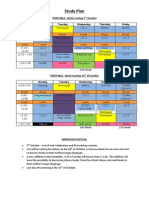 Study Plan Week 41 and 42