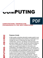 Computing: Computational Thinking and Programming in The New Curriculum