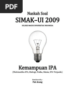 Download Naskah Soal SIMAK-UI 2009 Kemampuan IPA by Syifa Fajriah SN174379720 doc pdf