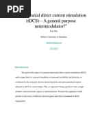 Download Transcranial direct current stimulation tDCS  A general purpose neuromodulator for Cognitive Enhancement by Dan Ofer SN174386496 doc pdf