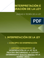 Interpretación e Integración de La Ley