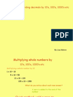 008 - Multiplying and Dividing by 10's, 100's, Etc