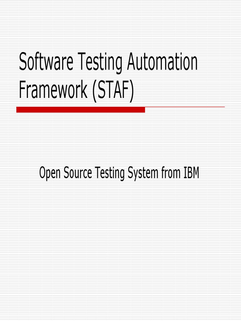 Overview of STAF Automation Framework | PDF | Perl | Library (Computing)