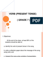 Verb (Present Tense) (Grade 7)
