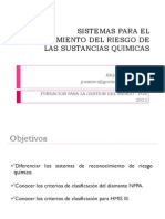 Criterios de Clasificación NFPA y HMIS III