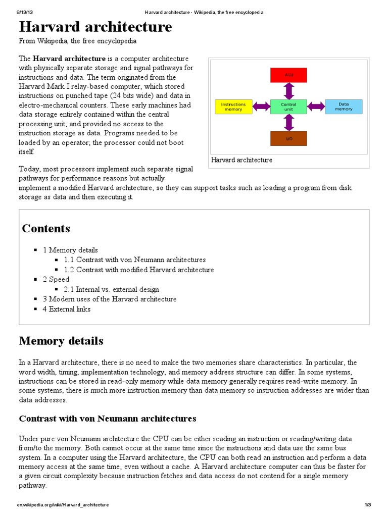 Harvard architecture.pdf | Computer Data | Computer Data Storage