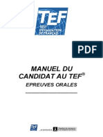 Manuel Du Candidat TEF Preuves Orales