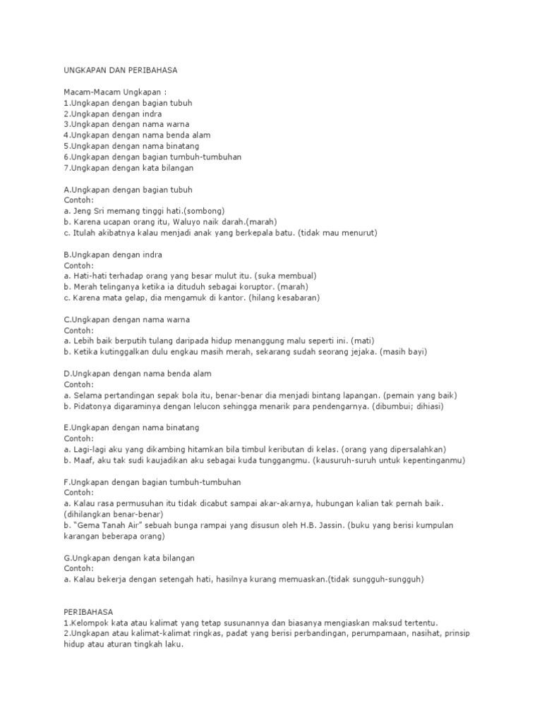 Ungkapan Dan Peribahasa