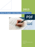 How To Apply - Asst. Class-III Cadre, NICL: Technical Team National Insurance Company Limited 5/18/2013
