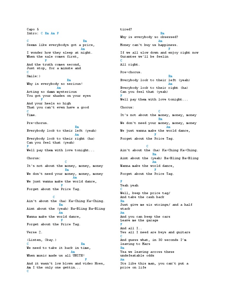 Capo 5 Song Structure Songs