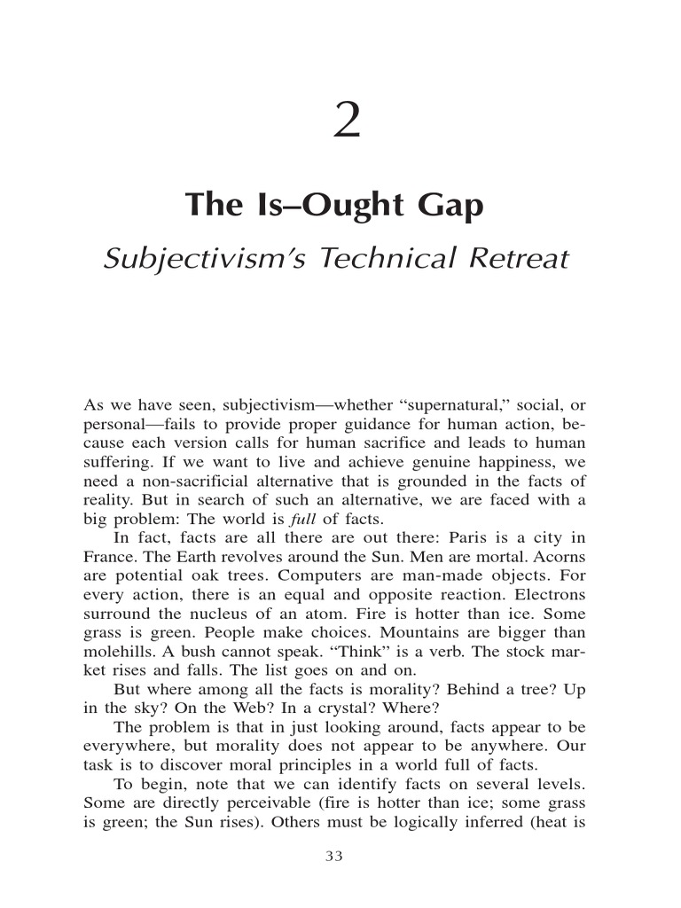 The IsOught Gap Subjectivism's Technical Retreat PDF David Hume