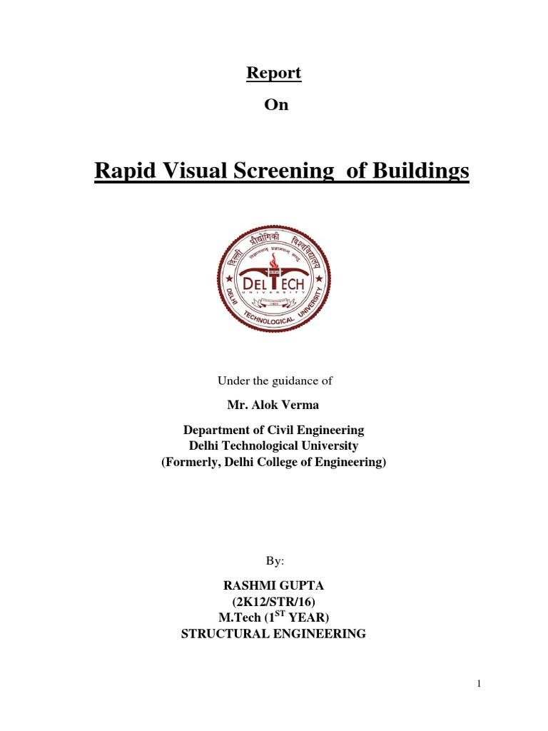 Rapid Visual Screening of Buildings | PDF | Framing (Construction ...