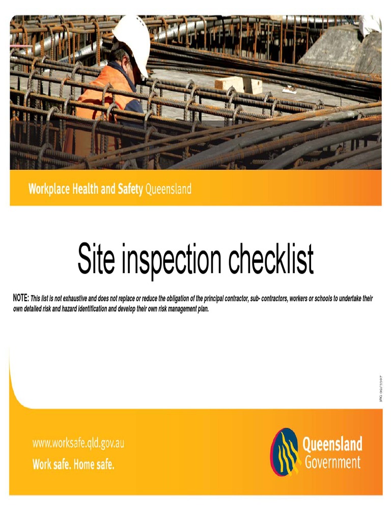 Checklsiteist Site Inspection | PDF | Dangerous Goods | Occupational ...