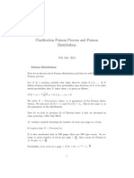 Clarification Poisson Process and Poisson Distribution: 17th July' 2013