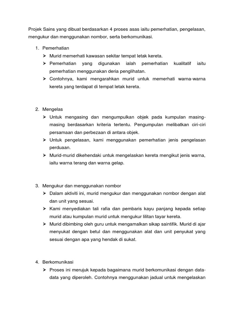 Aktiviti Kemahiran Proses Sains Pdf