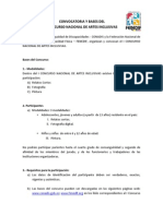 Convocatoria y Bases I Concurso de Arte Inclusivo Conadis - Fenedif