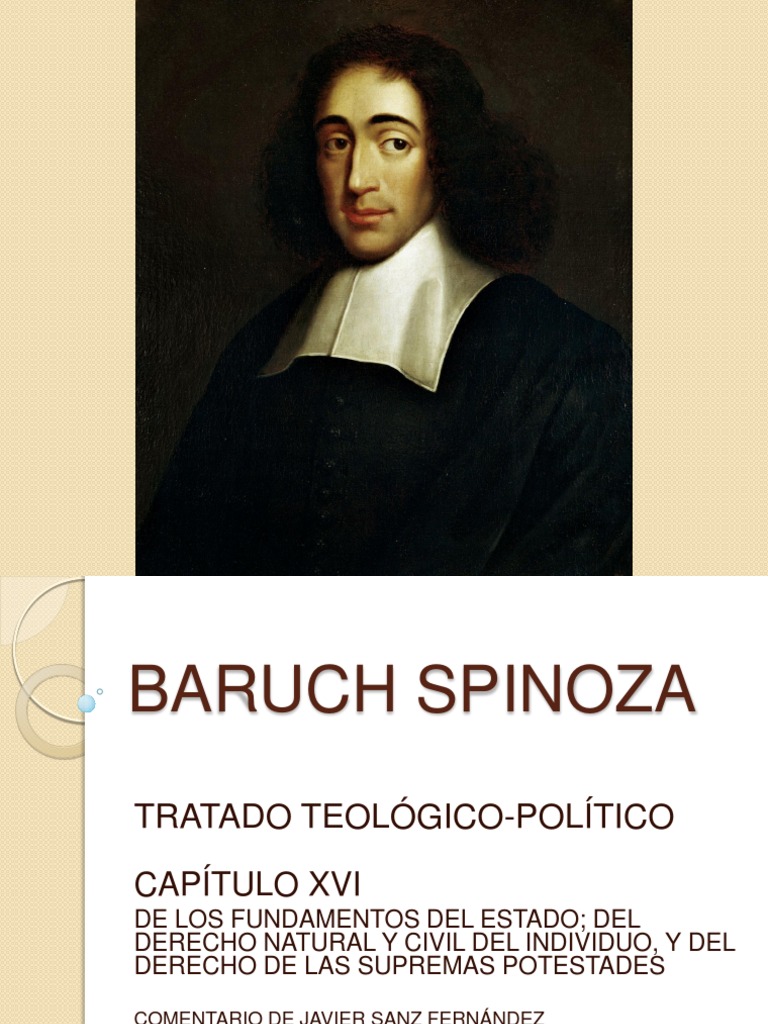 BARUCH SPINOZA TRATADO TEOLÓGICOPOLÍTICO