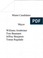 Candidates For Miami Mayor