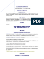 Acuerdo Ministerial 1356, Reglamento de Evaluacion Educación Escolar