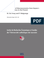 De Vroey The History of Macroeconomics From Keynes's General Theory To The Present