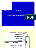Lesson Lesson - 18: Uni 18: Uni - Junction Transistor Junction Transistor