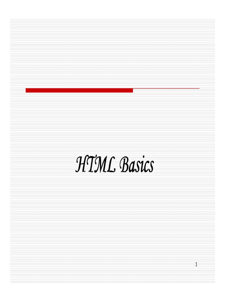 HTML Notes PDF | Html Element | Html