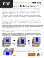 Rubik's Cube Solution | PDF | Teaching Mathematics
