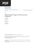 Optimizing the Design of a Thermoacoustic Refrigerator