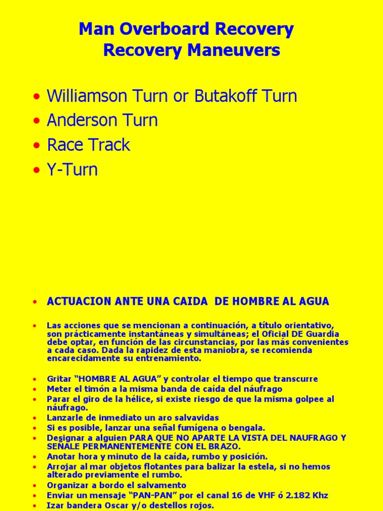 Man Overboard Recovery | PDF | Barcos | Buques