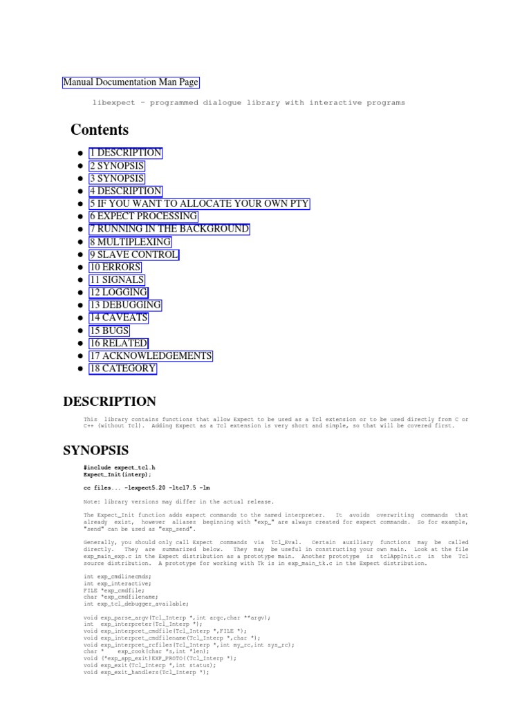 Lib Expect | PDF | Command Line Interface | C (Programming Language)
