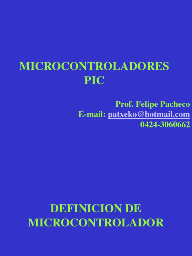 Microcontroladores PIC: Arquitectura y Programación | PDF ...