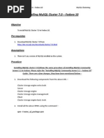 Download Installing MySQL Cluster 70 - Fedora by mysql_clustering3251 SN17456365 doc pdf