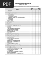 Trauma Symptom Inventory - 2 | PDF | Dissociation (Psychology ...