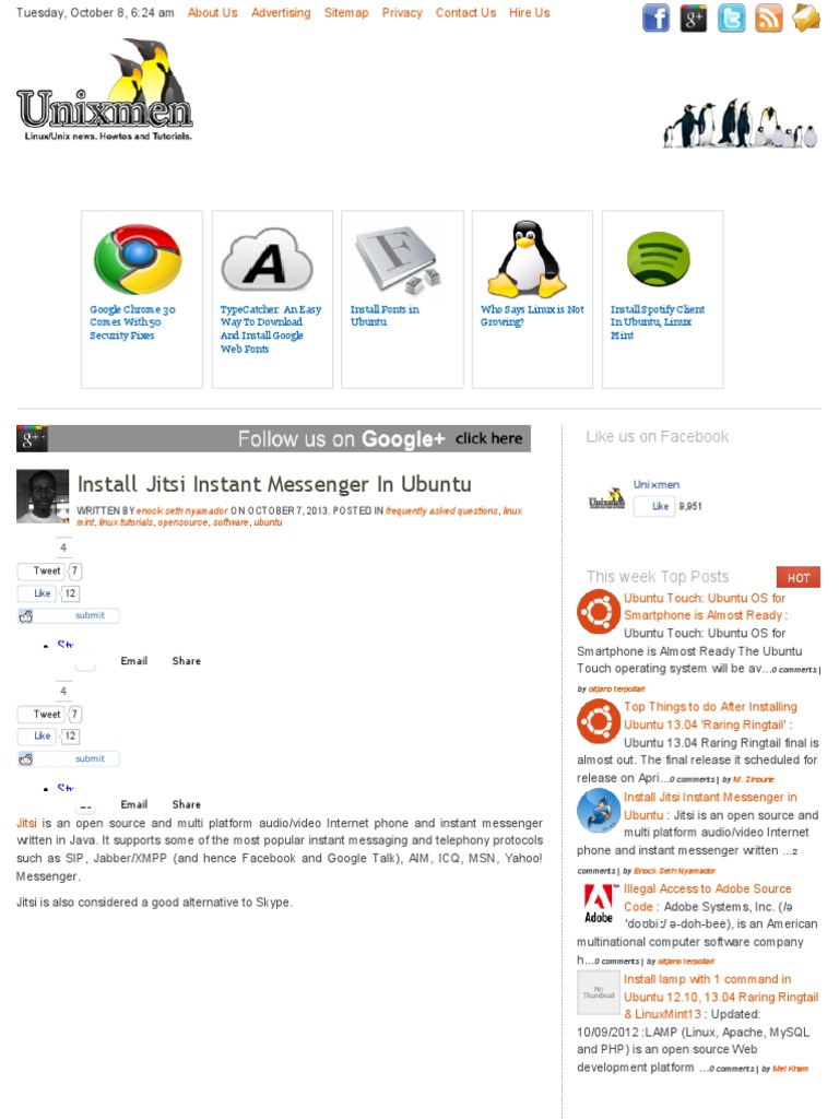 Install Jitsi Instant Messenger In Ubuntu - Unixmen | PDF.