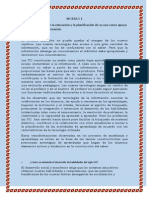 El Papel de Las Tic en La Educacin y La Planificacin de Su Uso Como Apoyo A Los Procesos de Formacin