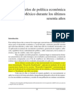 Tres Modelos de Politica Economica de Mexico