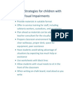 Teaching Strategies For Children With Visual Impairments