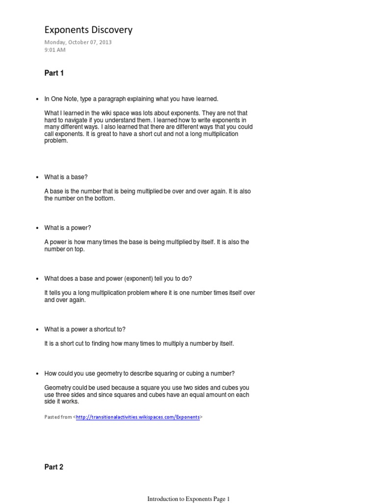 Understanding Exponents Basics | PDF