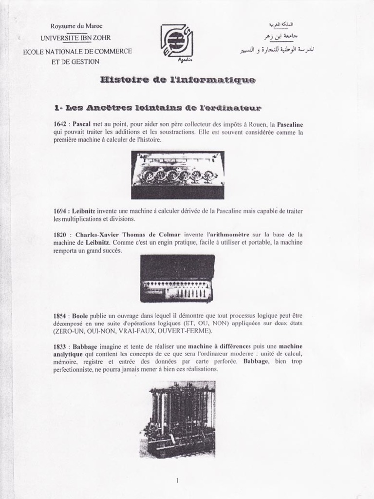 Informatiques - Histoire de L'informatique | PDF