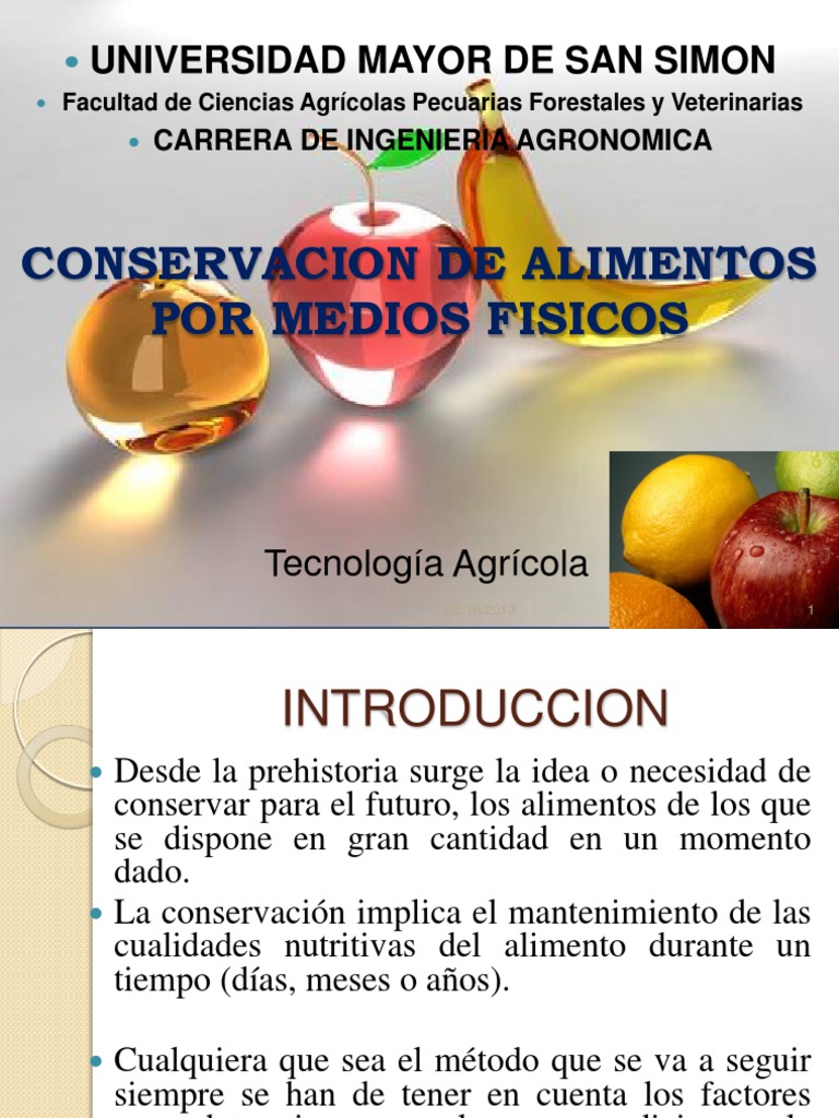 Metodos Fisicos de Conservacion Alimentos Carne