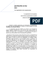 Rol de la capacitación en las organizaciones