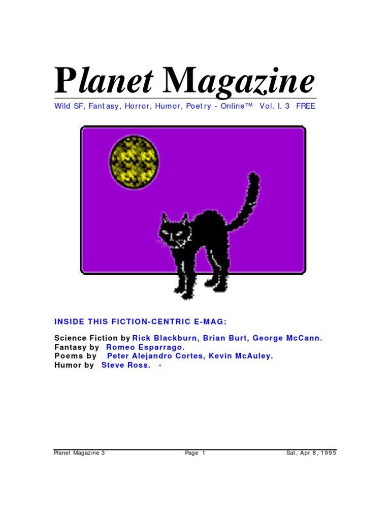 Planet Magazine No. 3 | PDF | Science Fiction | Publishing