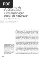 Porto-Goncalves - O espírito de Cochabamba - a reapropriação social da natureza –