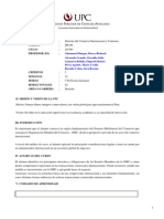 DE190 Derecho Del Comercio Internacional y Contratos 201301