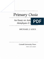 Michael J. Loux-Primary Ousia an Essay on Aristotle's Metaphysics Z and H-Cornell Univ Pr(2008)
