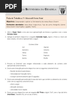 Ficha de Trabalho ITIC Power Point N-5