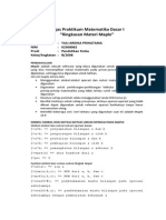 Tugas Ringkasan Materi Praktikum Matematika Dasar I 2