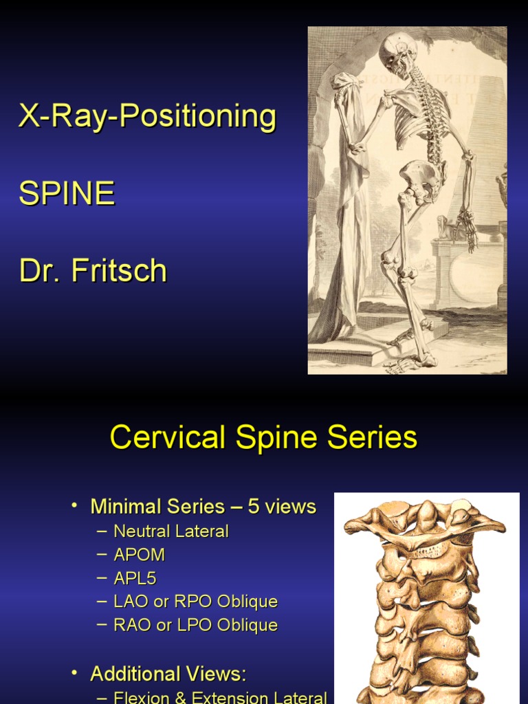 X-Ray Positioning for Cervical Spine | PDF | Vertebral Column | Vertebra