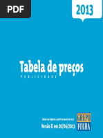 Tabela precos Folha 2013