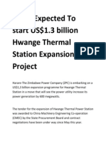 China Expected To Start US$1.3 Billion Hwange Thermal Station Expansion Project